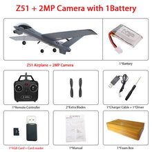 Load image into Gallery viewer, RC AirCrafts Z51 with 2MP HD Camera or No Camera 20 Minutes Fligt Time Gliders With LED Hand Throwing Wingspan Foam Plane
